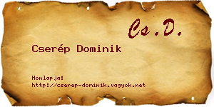 Cserép Dominik névjegykártya
