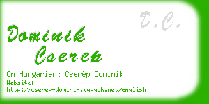 dominik cserep business card