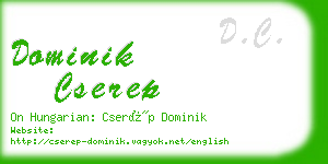 dominik cserep business card